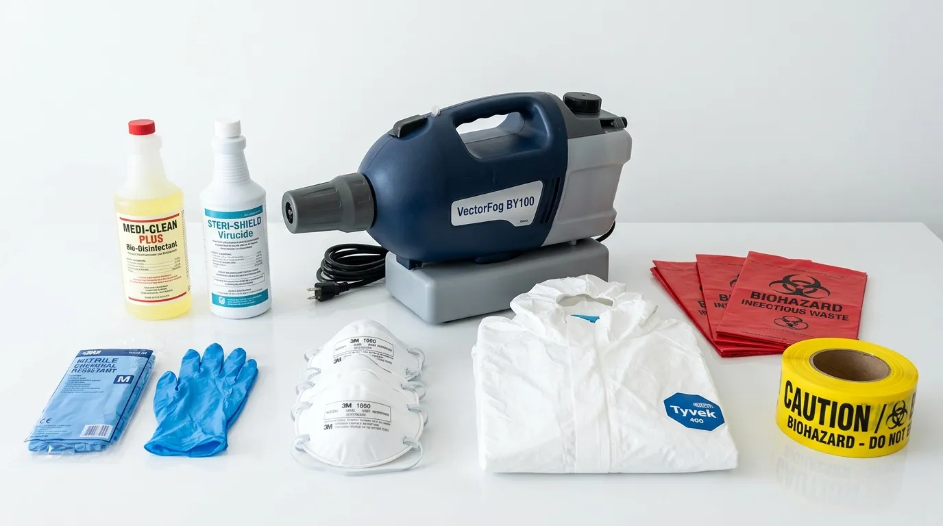 Professional biohazard remediation crew working in Glenvar Heights